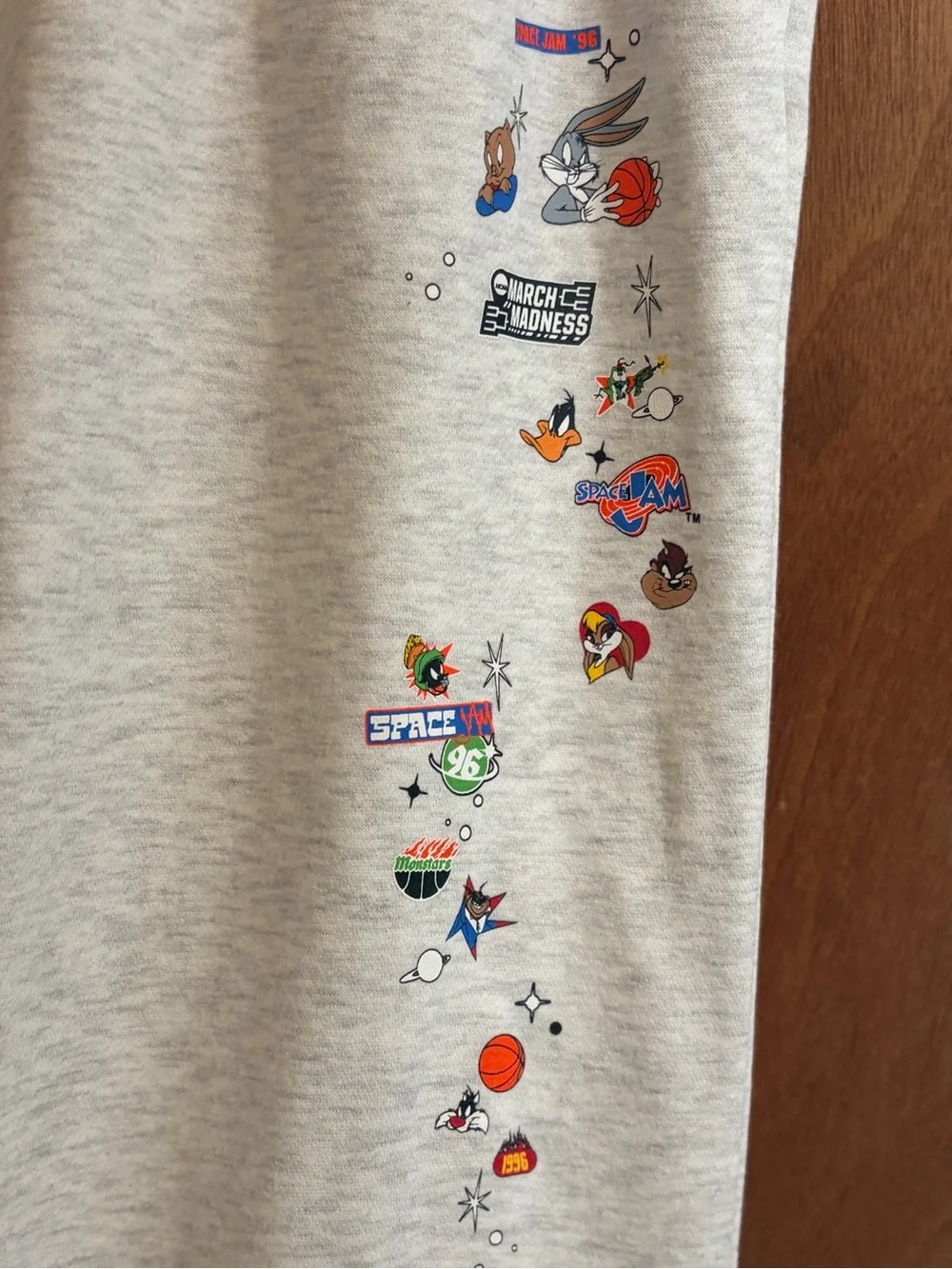 Champion Men’s size XL Cream Jogger Sweatpants Space Jam NWT